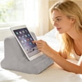 thumbnail image 6 of Shipiny Soft Tablet Pillow Stand for Lap, Portable Phone Holder with 3 Adjustable Viewing Angles, 9.8x11.6x7.3 Inches for Home Office & Travel, Gray, 6 of 6
