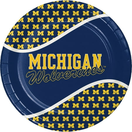 University of Michigan Wolverines Party Supply Pack! Bundle Includes Paper Plates & Napkins for 8 Guests