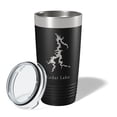 thumbnail image 2 of Cedar Lake Map Tumbler Travel Mug Insulated Laser Engraved Coffee Cup Illinois 20 oz Black, 2 of 5