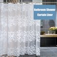 thumbnail image 2 of Bathroom Shower Curtain Liner, Heavy Duty Stall Shower Liner PVC Waterproof Clear 3D Flower Bath Curtain, 2 of 6