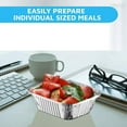 thumbnail image 5 of 4set Disposable Takeaway Pan with Transparent Lid, Rectangular Aluminum Foil Tray, Tightly Sealed, 410ml Capacity, 5 of 6