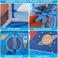 thumbnail image 6 of Kids Play Tent Playhouse Indoor Tent for Kids Boys Toddler, Large Castle Play House Bed Tents Spaceship Outer Space Rocket Blue, 6 of 7