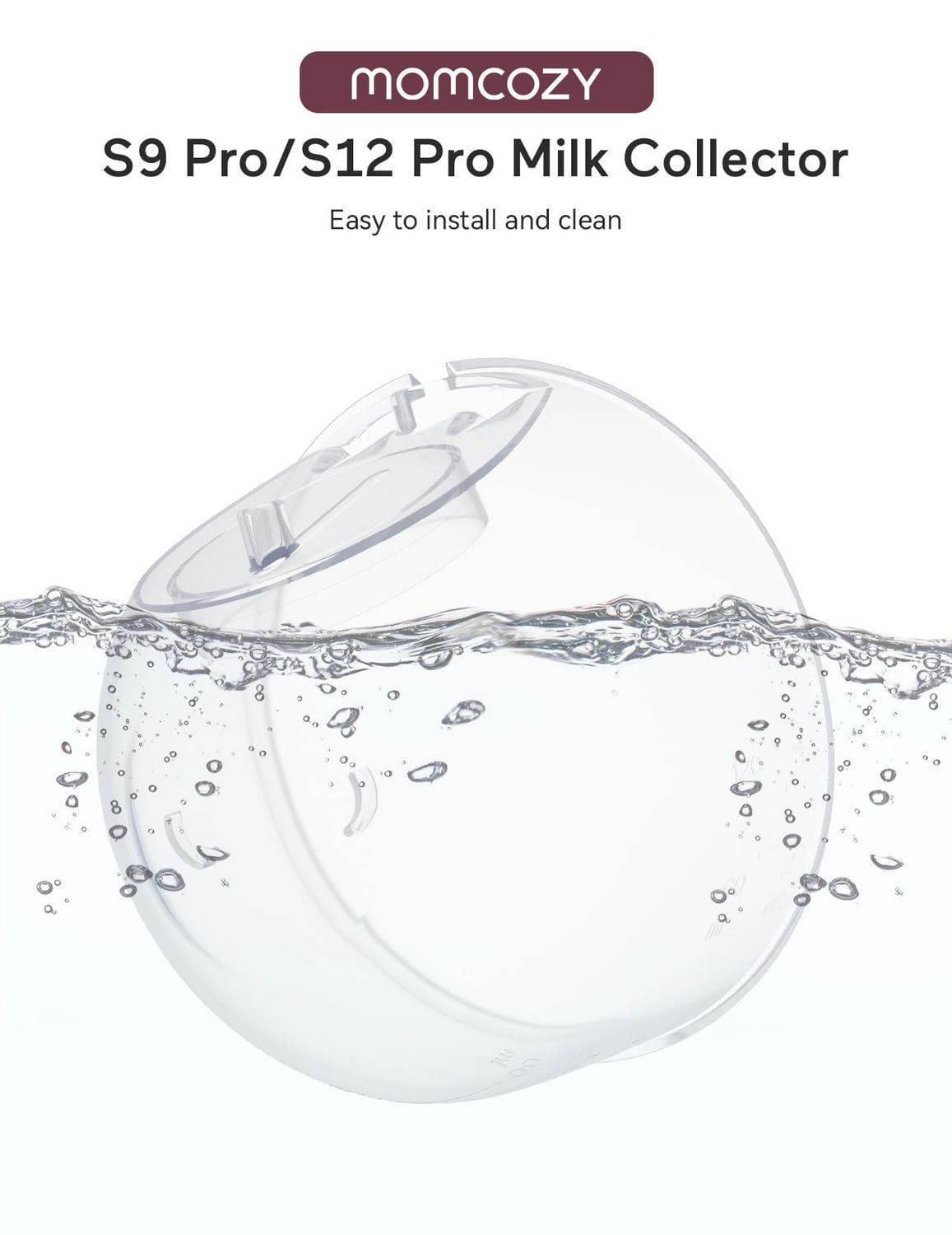 Beast Pump Milk Collector Cup Only Compatible with Momcozy S12 Pro/S9 Pro Breast Pump,NOT for S9/S12, Breast Pump Replacement Accessories,1 count