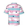 thumbnail image 3 of Daiia Flamingo1 Hawaiian Shirt for Men Gentle Cotton Regular Short Sleeve Casual-X-Large, 3 of 9