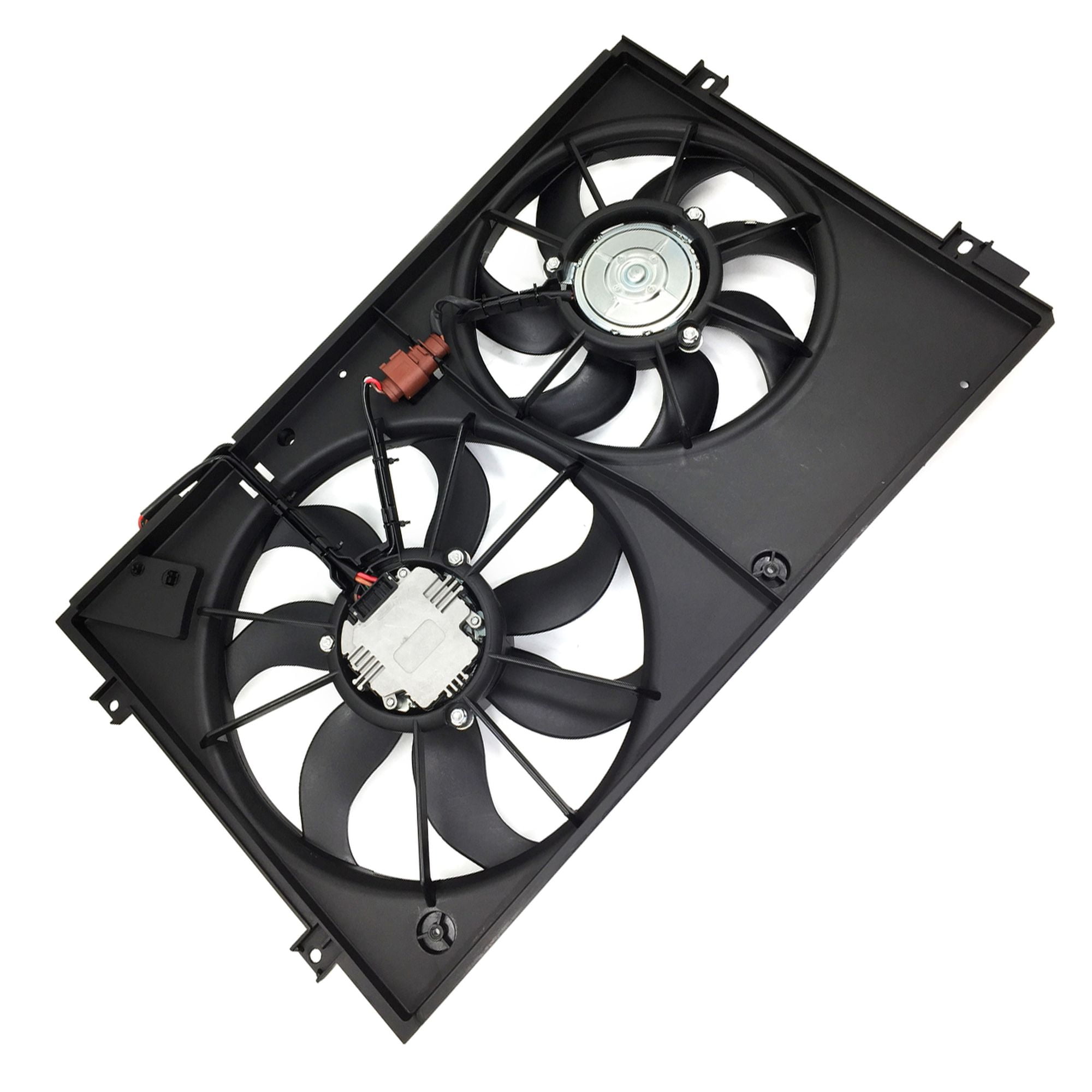 Radiator Condenser Cooling Fan Assembly For Volkswagen Jetta Golf 