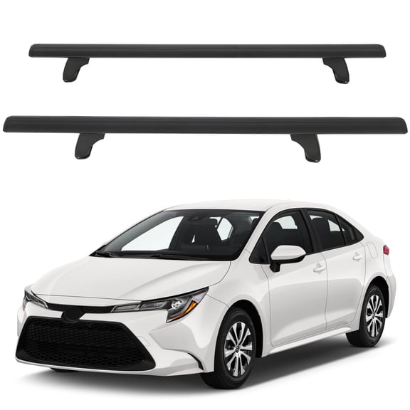ECCPP Black Roof Rack Cross Bar Luggage Cargo Carrier Rails Fits Universal 50" Window Frame Side Rails Roof Rack Crossbars