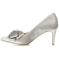 thumbnail image 3 of Journee Womens Crystol Slip On Low Stiletto Pointed Toe Evening Pumps, Widths Available, 3 of 10