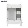 thumbnail image 3 of Harper & Bright Designs 24" Bathroom Vanity Sink Combo for Small Space, White Bathroom Vanity Cabinet with 2 Storage Drawers and Door, 3 of 13