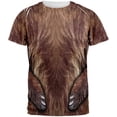 thumbnail image 1 of Halloween Brown Bear Costume All Over Adult T-Shirt, 1 of 1