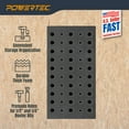 thumbnail image 3 of POWERTEC Router Bit Tray Organizer - Holds 50 Bits | 30 1/2" and 20 1/4" Shank Router Bit Holder for Tool Box and Drawer Storage Solution (71217), 3 of 6