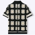 thumbnail image 6 of COSFO Button Up Shirt Men Big And Tall Vintage Short Sleeve Knit Tops Summer Classic Fit Vacation Collared Shirts for Men, 6 of 9
