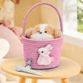 thumbnail image 6 of PEIBang Easter Bunny Basket Egg Buckets,Cute Cotton Tote Bags Egg Hunt Basket for Easter Party Gifts, 6 of 6