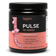 Legion Athletics Pulse Pre-Workout Supplement, Tropical Punch, Naturally Sweetened With No Added Sugar, 350mg Caffeine, 20 Servings, High Performance Energy & Focus Powder