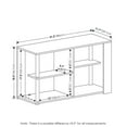thumbnail image 3 of Furinno Romain Narrow Coffee Table with Shelves, French Oak/Black, 3 of 6