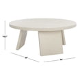 thumbnail image 3 of Safavieh Durable Round Wood Coffee Table, White Wash, 3 of 11