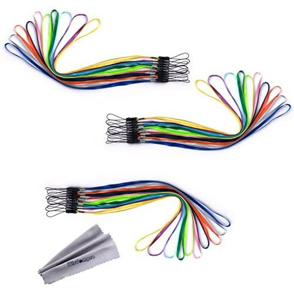Lanière Colorée 17 Pouces, Wisdompro Longues Sangles de Cou Détachables à Libération Rapide en Vrac pour USB, Clés USB