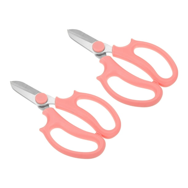 Tijeras de jardín Uxcell, tijeras florales, tijeras de poda, color rosa, 2 piezas