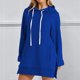 thumbnail image 1 of TaTaai Hooded Solid Casual Blouse, Women's Drawstring Long Sleeve Top, Round Neck Pullover, Perfect for Weekend Leisure Outfits Gift, 1 of 6