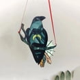 thumbnail image 4 of Acrílico Crow Bird colgante ornamento ventana pared atrapasol jardín colgar casa decoración modelo pedante señuelo Soledad Colgante de pájaro cuervo, 4 of 7