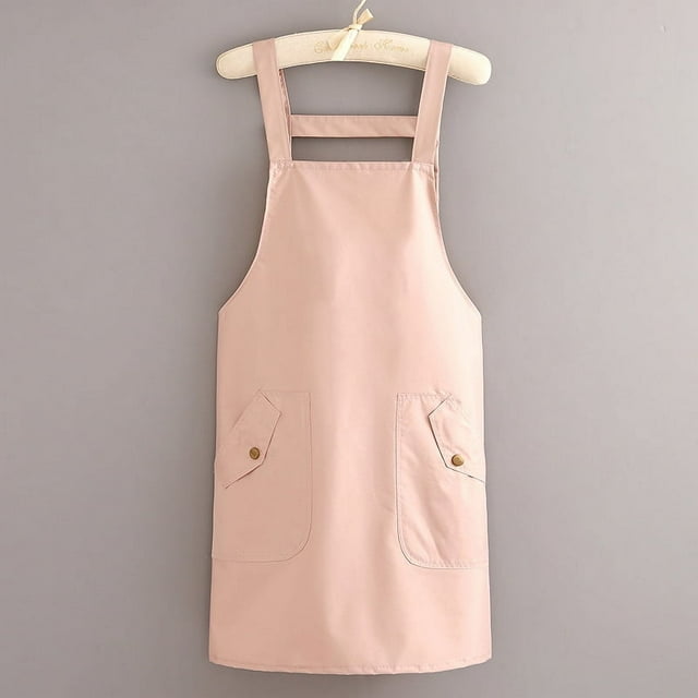 HLONK Waterproof And Oil-Proof Thickened Strap Apron | Double Flip Large-Capacity Storage Pocket | Kitchen Cleaning Overalls | Advertising Custom Printing Waist | Wear-Resistant And Washa