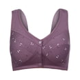 thumbnail image 6 of Yuanlong Daisy Bras For Older Women Front Closure Back Smoothing Non Underwire Wide Straps Full Coverage Support Casual Bra, 6 of 6