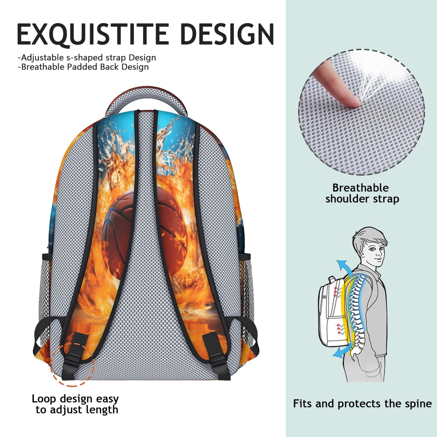 Player Approved Waterproof Backpack - Ergonomic Design for Baseball, Basketball, Soccer - Stylish & Durable Bookbag for Teens