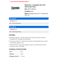 thumbnail image 2 of Wheel Stud - Compatible with 1999 - 2004 Suzuki Vitara 2000 2001 2002 2003, 2 of 2