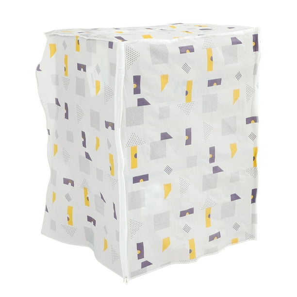 1 funda para secadora, impermeable, antisalpicaduras y antirradiación solar, con estampado transparente para lavadora automática.