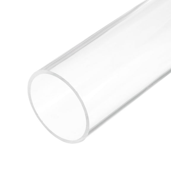 Uxcell Clear Rigid Acrylic Pipe 54mm ID x 60mm OD x 305mm Round Tube Tubing for Water