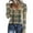 Blue#007, variant on Stichou Winter Shirts for Women Henley Plaid Slim Fit Long Sleeve Comfy Tops Casual Button Tee Trendy Clothes Brown M