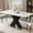 White+Black, variant on Natural - Colored Dining Table, Seats 6, High - Quality Materials - Used in Restaurants, Smooth Surface Cleaning