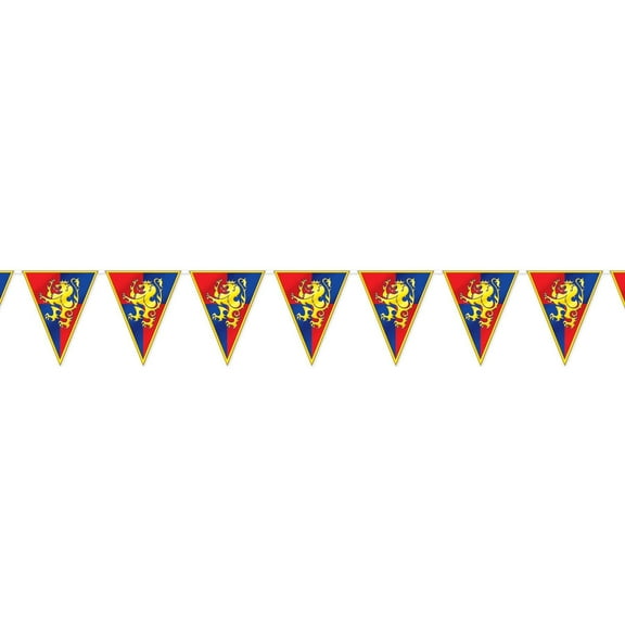 12 Pack Beistle Medieval Pennant Party Banner