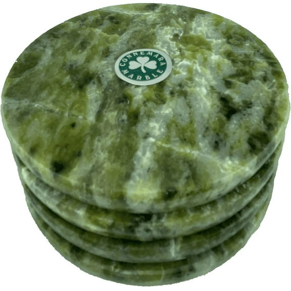Set of 4 Round Connemara Marble Coasters