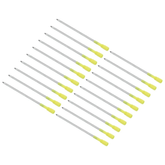 Uxcell 0.5mm Pen Ink Refills, 20 Pcs Ballpoint Refill Medium Point Metal Compatible Replacement for Pen Writing, Black