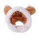thumbnail image 2 of Lindo sombrero de disfraz de gato para exteriores, orejeras a prueba de viento, orejas de mascota, gorros cálidos, envoltura para la cabeza para blanco y marrón, 2 of 8
