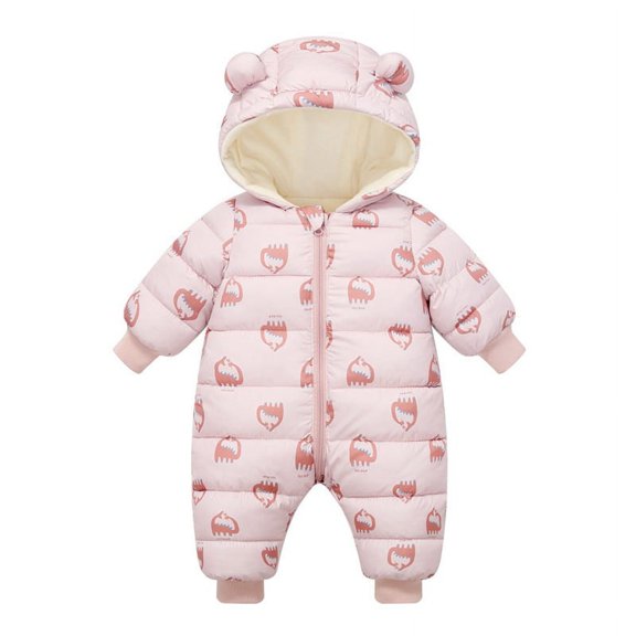 GYRATEDREAM Baby Clothes Newborn Girl Snowsuit Winter Coats Infant Jumpsuit Bodysuits Hooded Jacket Toddler Jumpsuit Coat
