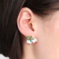 thumbnail image 3 of Pendientes de Navidad de dibujos animados de moda para mujer Pendientes de campana de Santa Wmkox8yi sjalhkljlk4508, 3 of 3