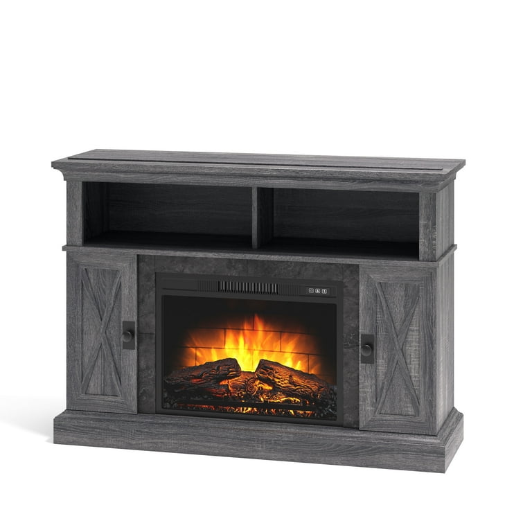 Kellum Media Fireplace Console for TVs up to 55”, 48 Stand, Gray -  Walmart.com