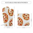 thumbnail image 2 of Fun Pizza Oven Mitts And Pot Holders Sets of 4 Oven Gloves Set Potholders for Kitchen Cooking Baking Grilling Anti Scald Hot Pads And Heat Resistant, 2 of 6