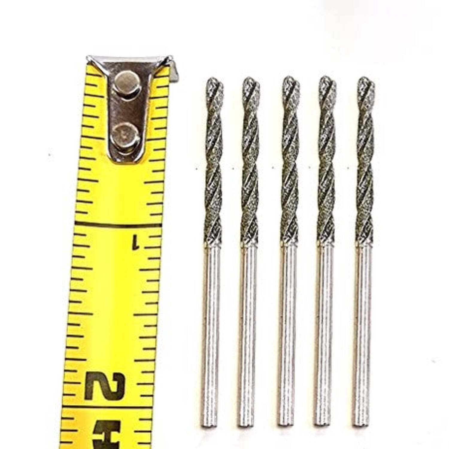 Diamond Drill Bit 2.5mm 20 Pieces Set Twist Tip Glass Drilling Making Jewelry Necklace Earrings Pendants Bracelets with Sea Shells Beach Rocks Ceramic Porcelain Gemstones