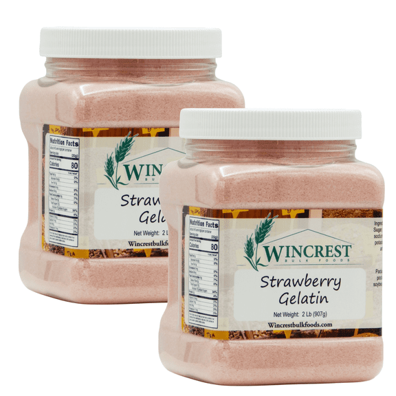 WinCrest Strawberry Gelatin - 2 Lb Tub (Pack of 2)