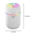 thumbnail image 3 of Cateissary Humidificador de aire 300ml Dormitorio Escritorio Modo dual 2W Fogger USB Difusor Decoración Mist Maker Pulverizador para oficina Humidificadores Tipo 1 Blanco, 3 of 6