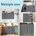 thumbnail image 6 of Grey Pure Color Sink Skirt 11"W x 13"L, Dustproof Under Sink Curtain Skirt for Bathroom Kitchen, Aesthetics Contemporary Luxury Adhesive Short Curtain Vanity Cover for Laundry Room Closet Shoe Rack, 6 of 8