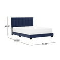 thumbnail image 5 of Reece Channel Stitched Upholstered Queen Bed, Sapphire Blue, by Hillsdale Living Essentials, 5 of 19