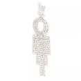 thumbnail image 6 of K-KED Women's 925 Silver Needle Rhinestone Digit 0-9 Earrings Banquet Tassel Earrings-8-Silver, 6 of 6