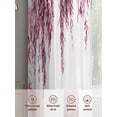 thumbnail image 6 of Pink Sheer Curtains 45 Inch Length 2 Panels Set, Summer Botanical Leaves Watercolor Voile Window Treatment Rod Pocket Small Kitchen Curtains Drapes for Bedroom 52"x45"x2, 6 of 7