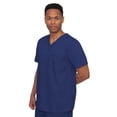 thumbnail image 4 of Healing Hands Blue Label Men's James 1-Pocket Scrub Top, 4 of 6