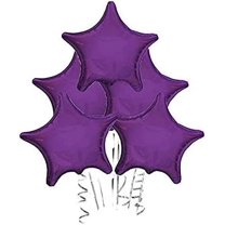 PMU 22 Inch Star Mylar Balloon Met Grape Pkg/25