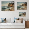 thumbnail image 4 of Designart "Coastal Giants Rocky Beach painting" Nautical & Beach Print on Natural Pine Wood, 4 of 5