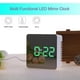thumbnail image 3 of leyfeng Espejo de plástico multifuncional LED Luz nocturna Termómetro Reloj de pared digital Lámpara Reloj despertador, 3 of 7